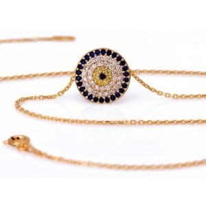 EVIL EYE PROTECTION GOLD PLATED NECKLACE